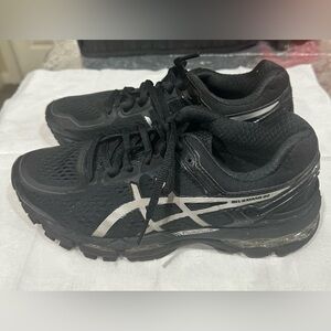 ASICS Black and Silver Athletic Sneakers